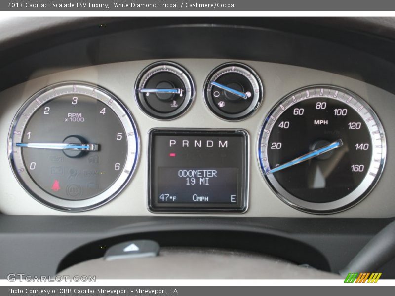 White Diamond Tricoat / Cashmere/Cocoa 2013 Cadillac Escalade ESV Luxury
