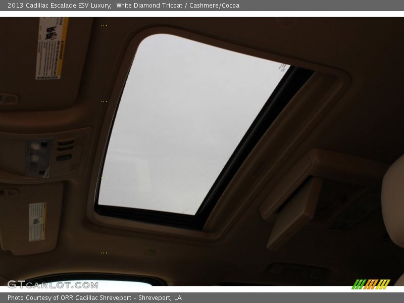 White Diamond Tricoat / Cashmere/Cocoa 2013 Cadillac Escalade ESV Luxury