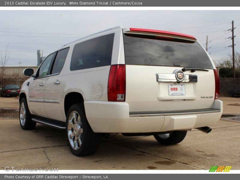 White Diamond Tricoat / Cashmere/Cocoa 2013 Cadillac Escalade ESV Luxury
