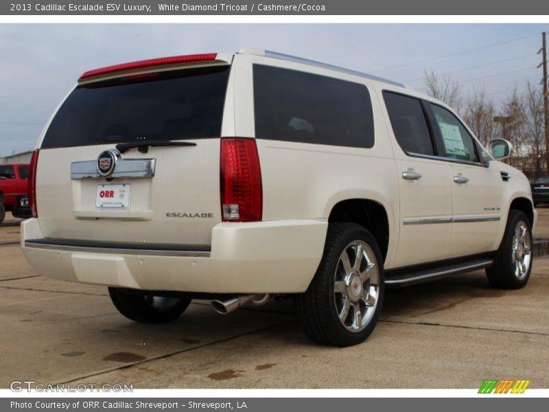 White Diamond Tricoat / Cashmere/Cocoa 2013 Cadillac Escalade ESV Luxury