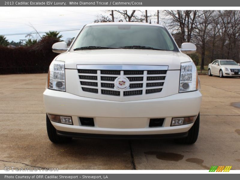 White Diamond Tricoat / Cashmere/Cocoa 2013 Cadillac Escalade ESV Luxury
