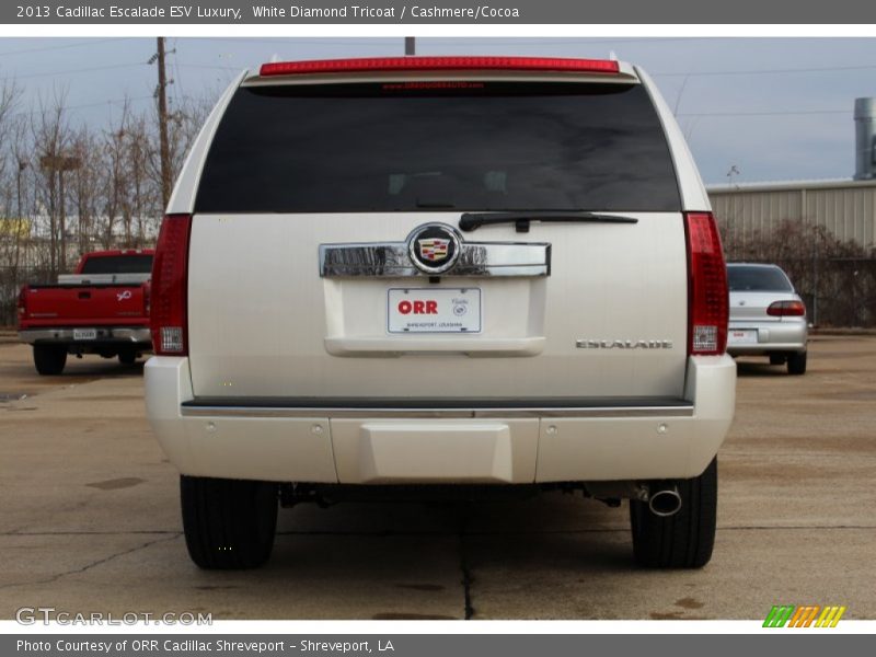 White Diamond Tricoat / Cashmere/Cocoa 2013 Cadillac Escalade ESV Luxury