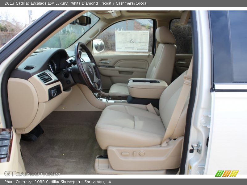 White Diamond Tricoat / Cashmere/Cocoa 2013 Cadillac Escalade ESV Luxury