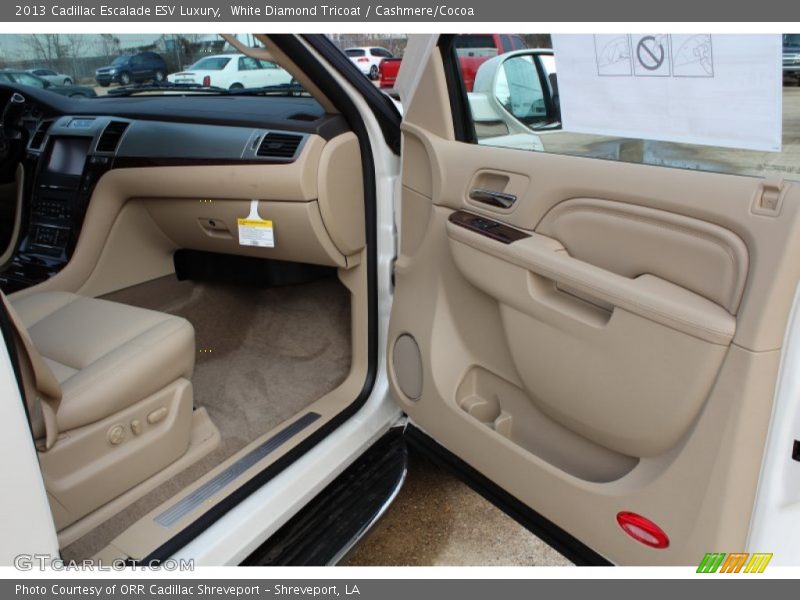 White Diamond Tricoat / Cashmere/Cocoa 2013 Cadillac Escalade ESV Luxury