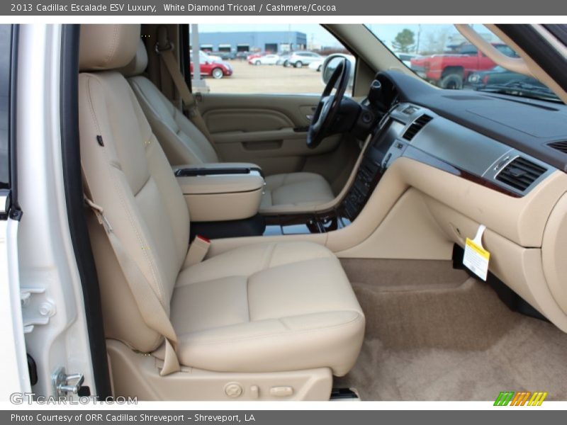 White Diamond Tricoat / Cashmere/Cocoa 2013 Cadillac Escalade ESV Luxury
