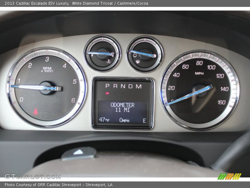 White Diamond Tricoat / Cashmere/Cocoa 2013 Cadillac Escalade ESV Luxury