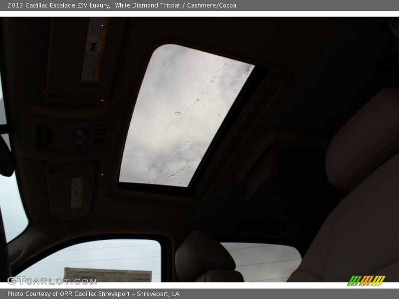 White Diamond Tricoat / Cashmere/Cocoa 2013 Cadillac Escalade ESV Luxury