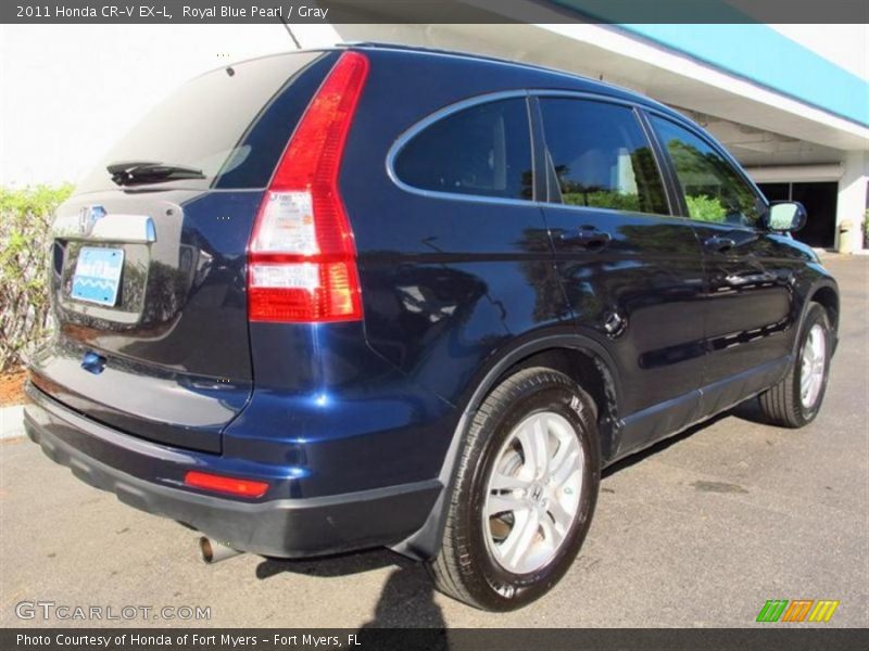 Royal Blue Pearl / Gray 2011 Honda CR-V EX-L