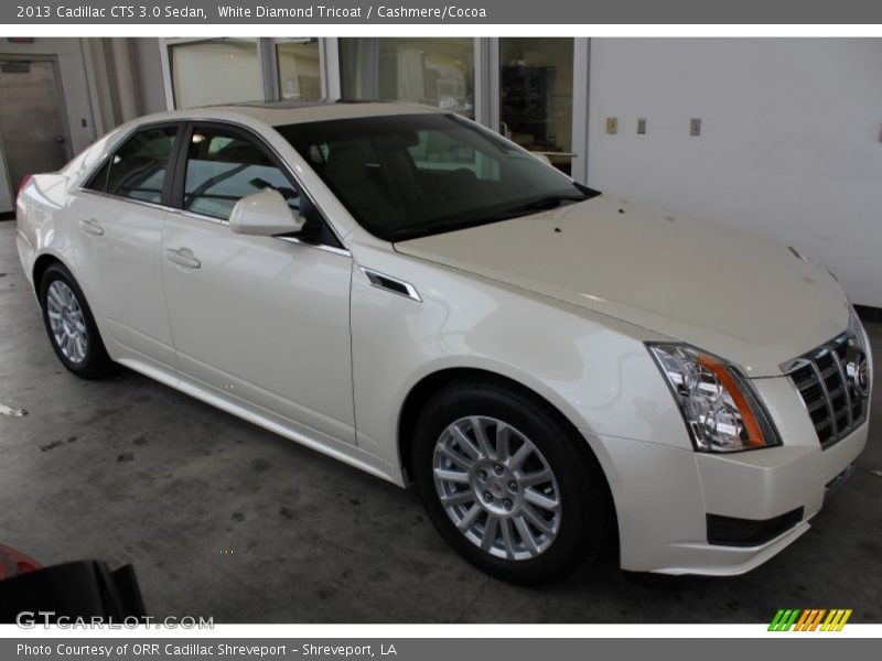 White Diamond Tricoat / Cashmere/Cocoa 2013 Cadillac CTS 3.0 Sedan