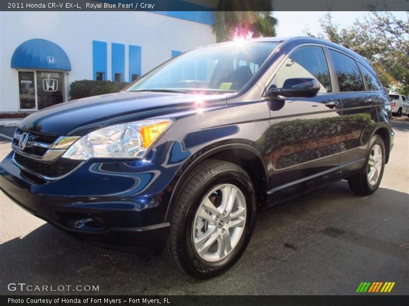 Royal Blue Pearl / Gray 2011 Honda CR-V EX-L