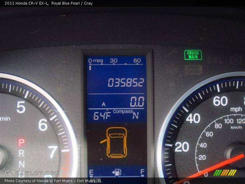 Royal Blue Pearl / Gray 2011 Honda CR-V EX-L