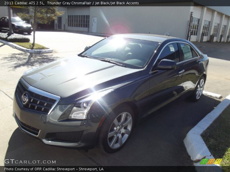 Thunder Gray ChromaFlair / Jet Black/Jet Black Accents 2013 Cadillac ATS 2.5L