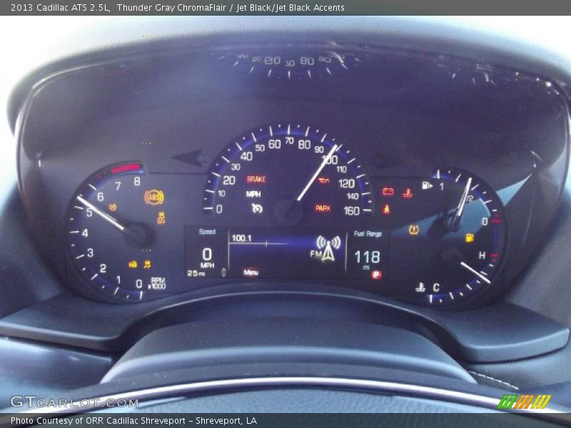 Thunder Gray ChromaFlair / Jet Black/Jet Black Accents 2013 Cadillac ATS 2.5L