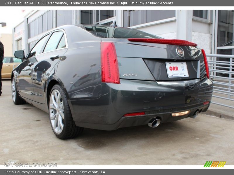 Thunder Gray ChromaFlair / Light Platinum/Jet Black Accents 2013 Cadillac ATS 3.6L Performance
