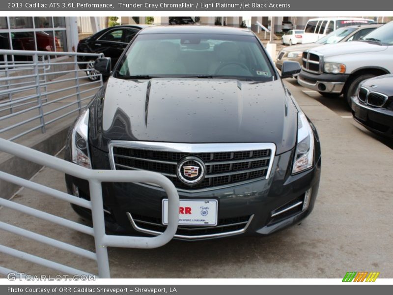 Thunder Gray ChromaFlair / Light Platinum/Jet Black Accents 2013 Cadillac ATS 3.6L Performance