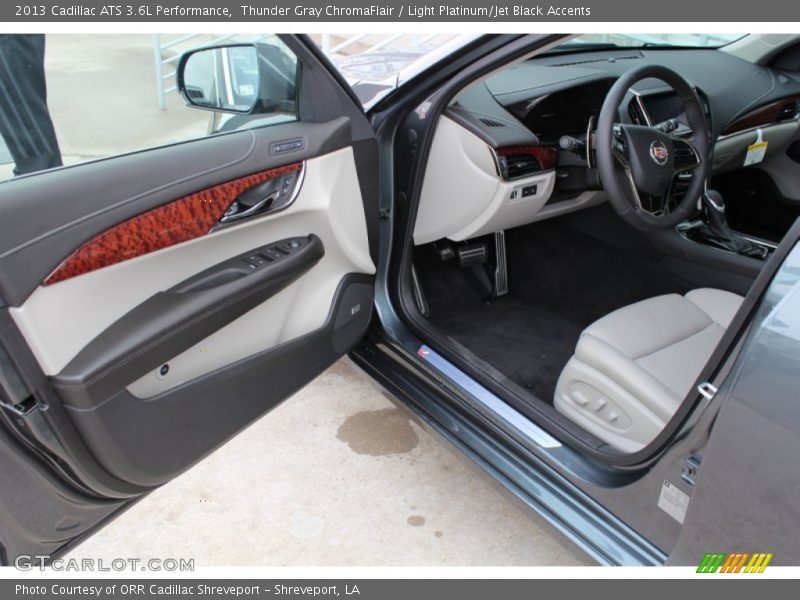 Thunder Gray ChromaFlair / Light Platinum/Jet Black Accents 2013 Cadillac ATS 3.6L Performance