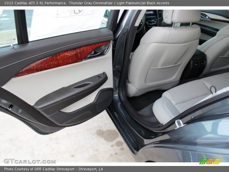 Thunder Gray ChromaFlair / Light Platinum/Jet Black Accents 2013 Cadillac ATS 3.6L Performance