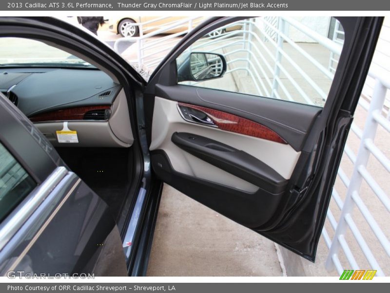 Thunder Gray ChromaFlair / Light Platinum/Jet Black Accents 2013 Cadillac ATS 3.6L Performance