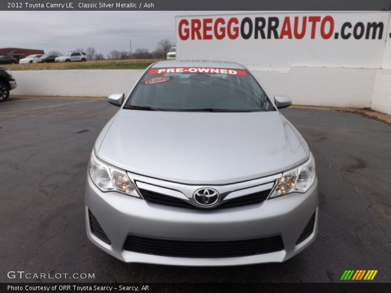 Classic Silver Metallic / Ash 2012 Toyota Camry LE