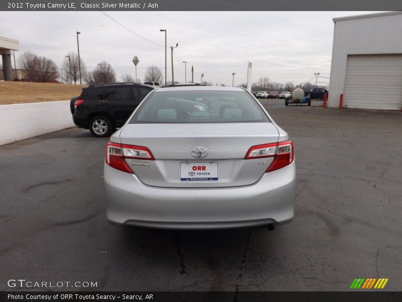 Classic Silver Metallic / Ash 2012 Toyota Camry LE