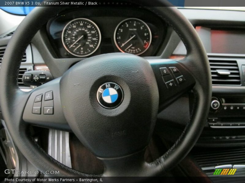 Titanium Silver Metallic / Black 2007 BMW X5 3.0si
