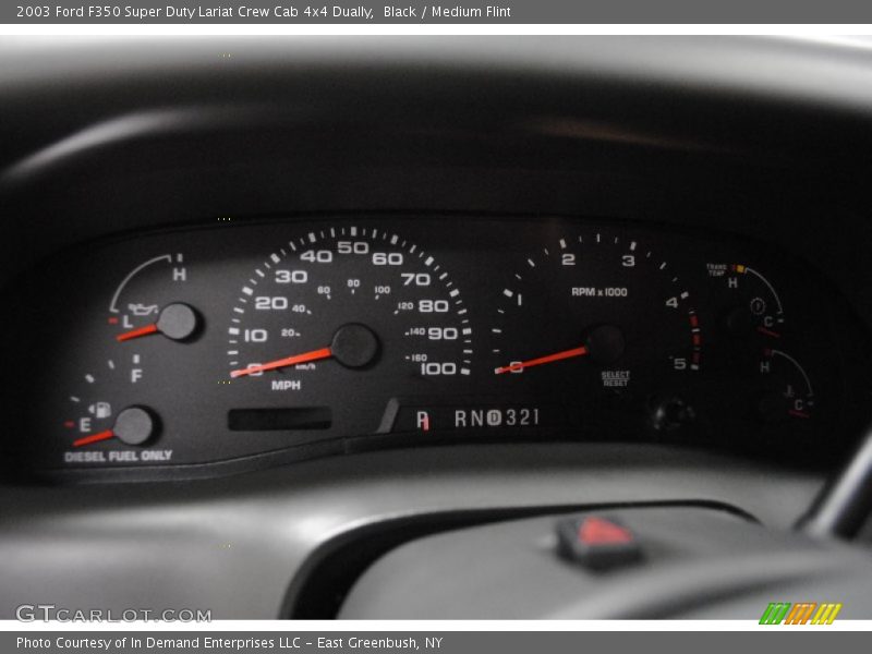 Black / Medium Flint 2003 Ford F350 Super Duty Lariat Crew Cab 4x4 Dually