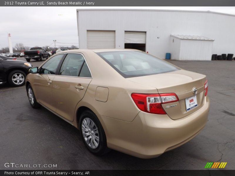 Sandy Beach Metallic / Ivory 2012 Toyota Camry LE