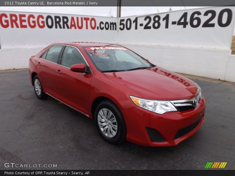 Barcelona Red Metallic / Ivory 2012 Toyota Camry LE
