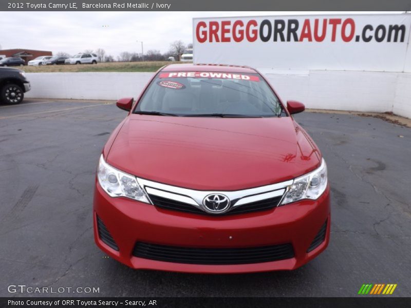Barcelona Red Metallic / Ivory 2012 Toyota Camry LE