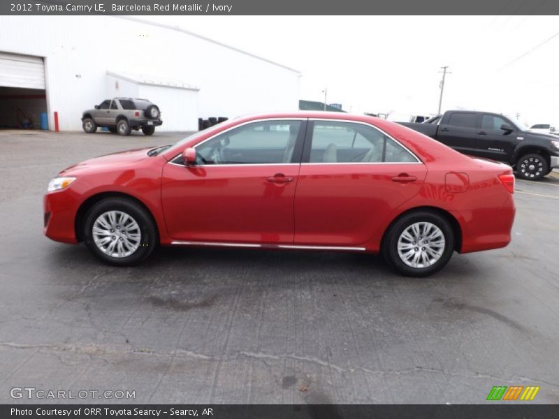 Barcelona Red Metallic / Ivory 2012 Toyota Camry LE