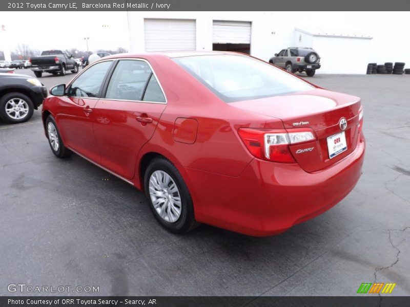 Barcelona Red Metallic / Ivory 2012 Toyota Camry LE