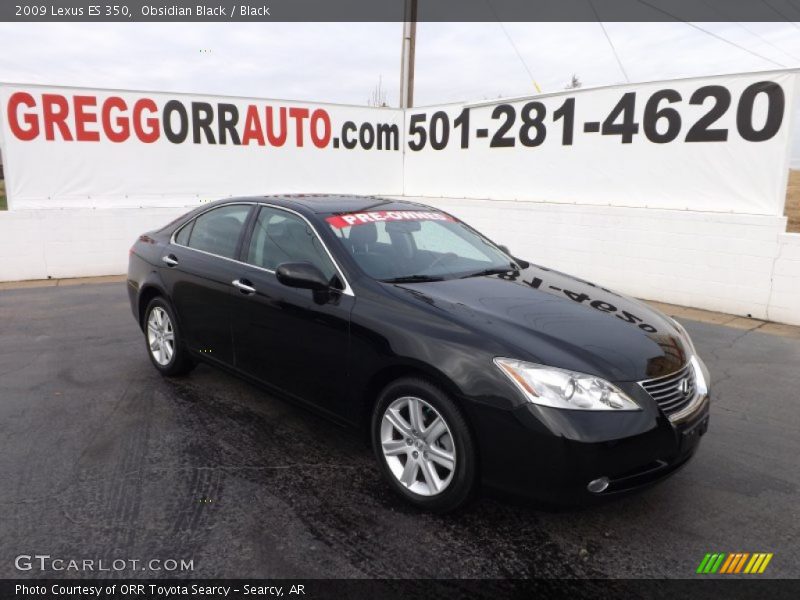 Obsidian Black / Black 2009 Lexus ES 350