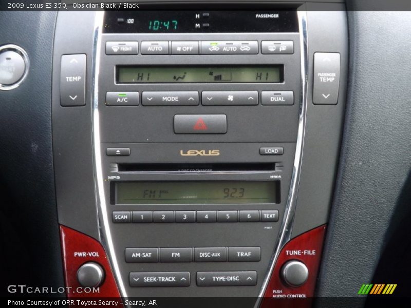 Obsidian Black / Black 2009 Lexus ES 350