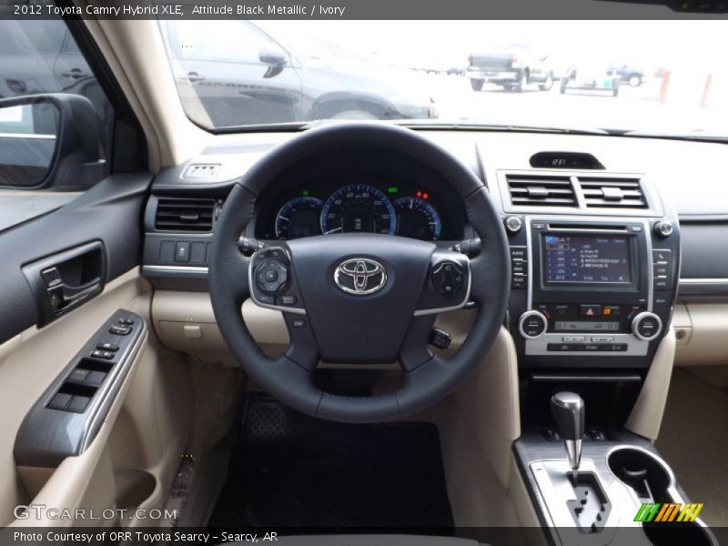 Attitude Black Metallic / Ivory 2012 Toyota Camry Hybrid XLE