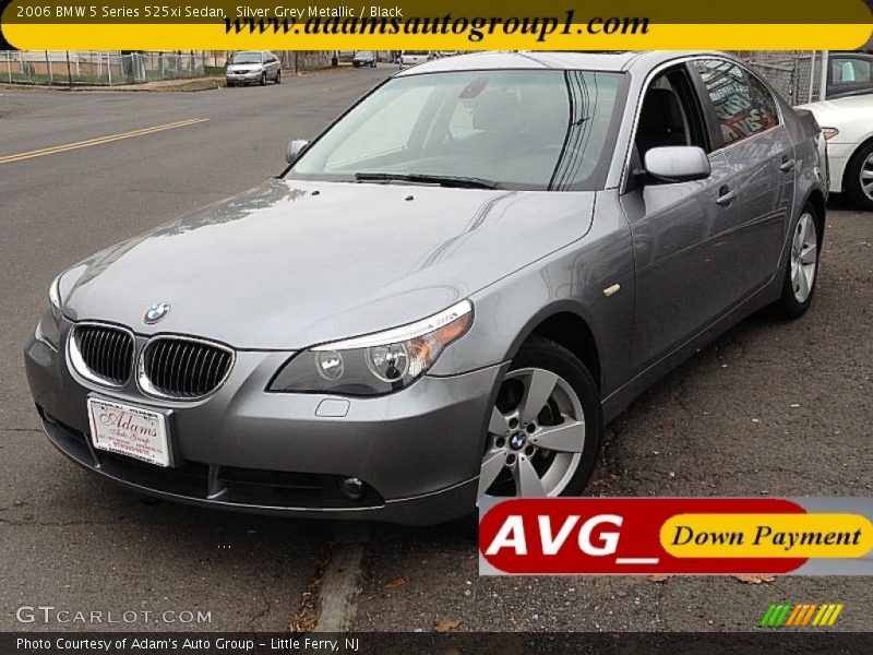 Silver Grey Metallic / Black 2006 BMW 5 Series 525xi Sedan