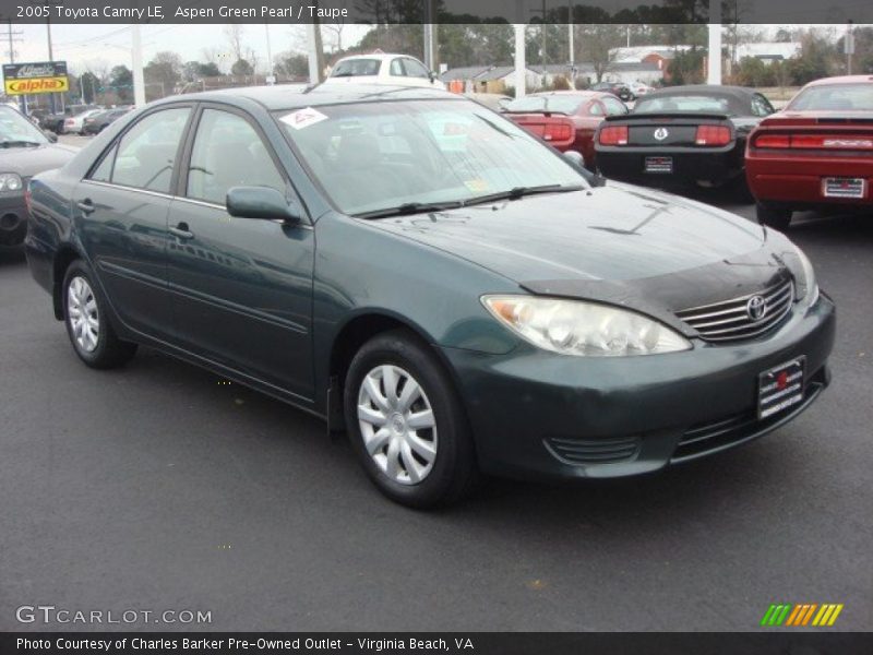 Aspen Green Pearl / Taupe 2005 Toyota Camry LE