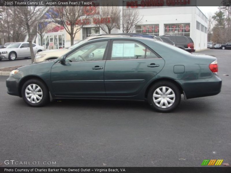 Aspen Green Pearl / Taupe 2005 Toyota Camry LE