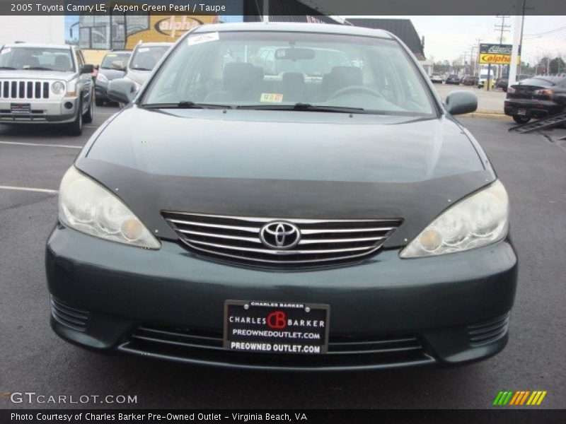 Aspen Green Pearl / Taupe 2005 Toyota Camry LE
