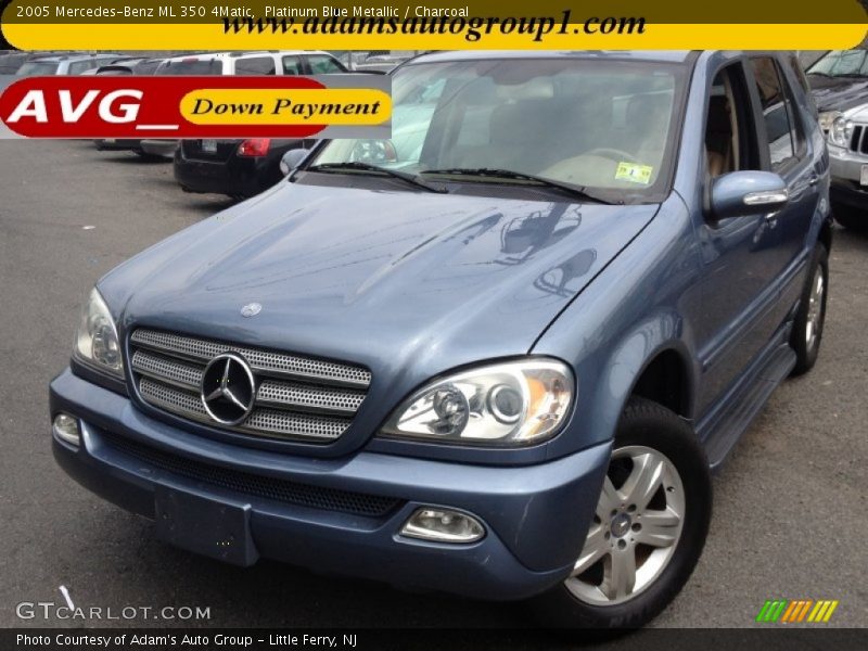 Platinum Blue Metallic / Charcoal 2005 Mercedes-Benz ML 350 4Matic