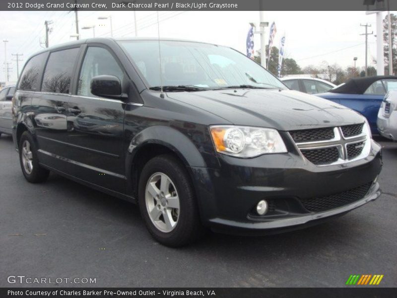 Dark Charcoal Pearl / Black/Light Graystone 2012 Dodge Grand Caravan Crew