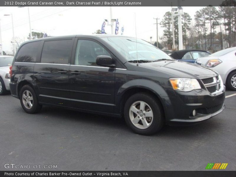 Dark Charcoal Pearl / Black/Light Graystone 2012 Dodge Grand Caravan Crew