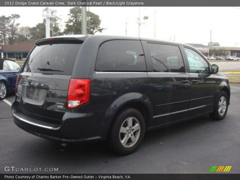 Dark Charcoal Pearl / Black/Light Graystone 2012 Dodge Grand Caravan Crew