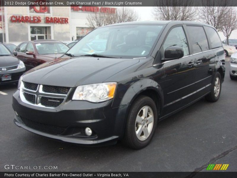 Dark Charcoal Pearl / Black/Light Graystone 2012 Dodge Grand Caravan Crew