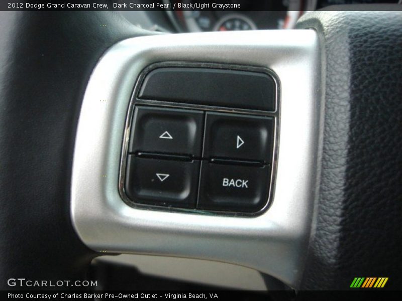 Dark Charcoal Pearl / Black/Light Graystone 2012 Dodge Grand Caravan Crew