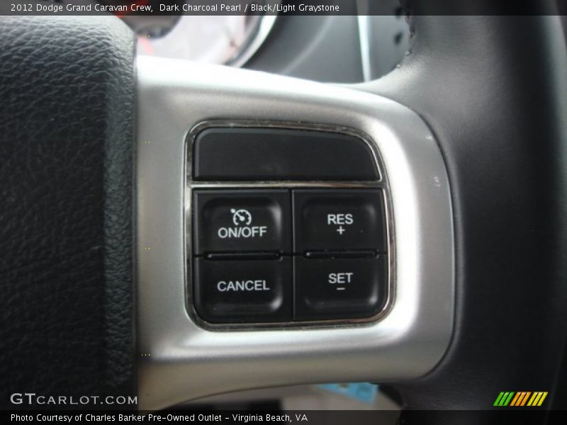 Dark Charcoal Pearl / Black/Light Graystone 2012 Dodge Grand Caravan Crew