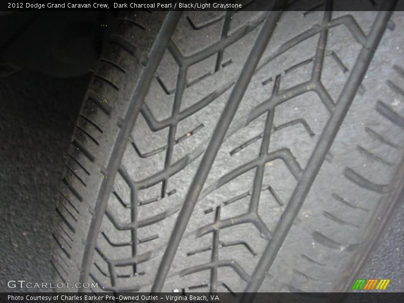 Dark Charcoal Pearl / Black/Light Graystone 2012 Dodge Grand Caravan Crew