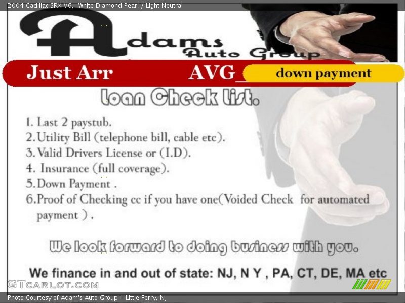 White Diamond Pearl / Light Neutral 2004 Cadillac SRX V6