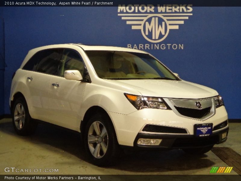 Aspen White Pearl / Parchment 2010 Acura MDX Technology