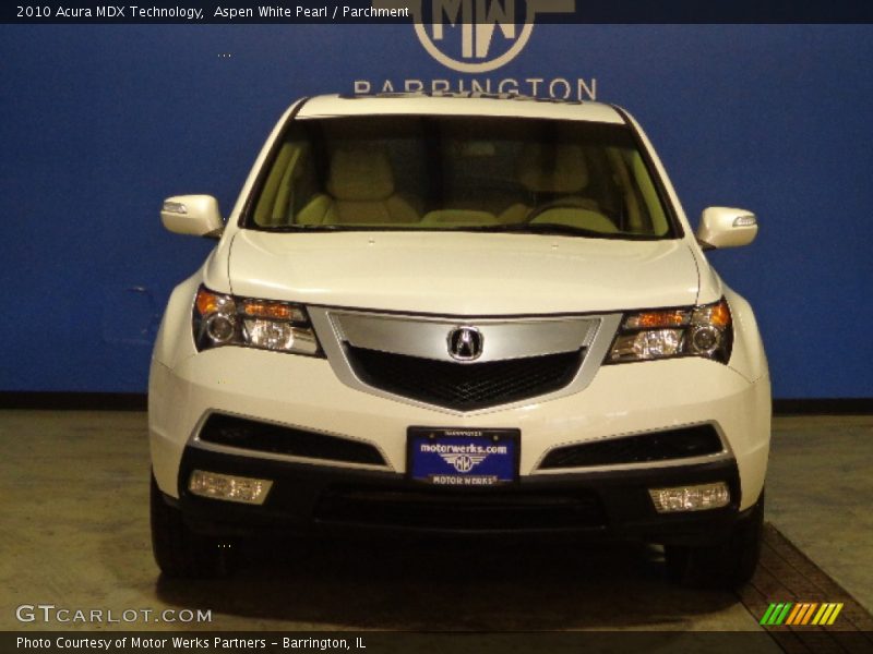 Aspen White Pearl / Parchment 2010 Acura MDX Technology