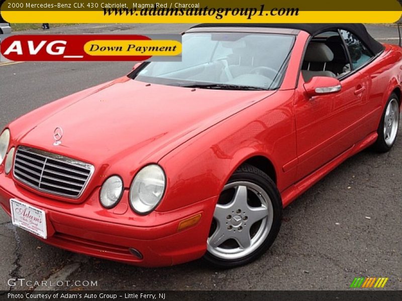 Magma Red / Charcoal 2000 Mercedes-Benz CLK 430 Cabriolet